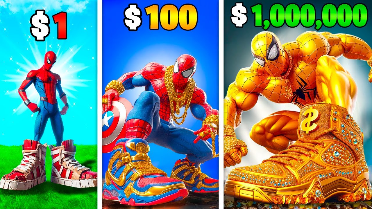 $1 to $1,000,000 SPIDERMAN Shoes in GTA 5