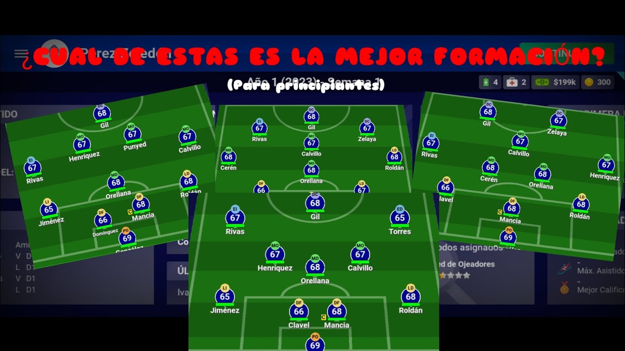 ¿Cual de estás es la mejor formación en World soccer champs?