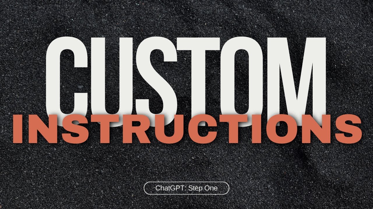 First things first: Custom Instructions