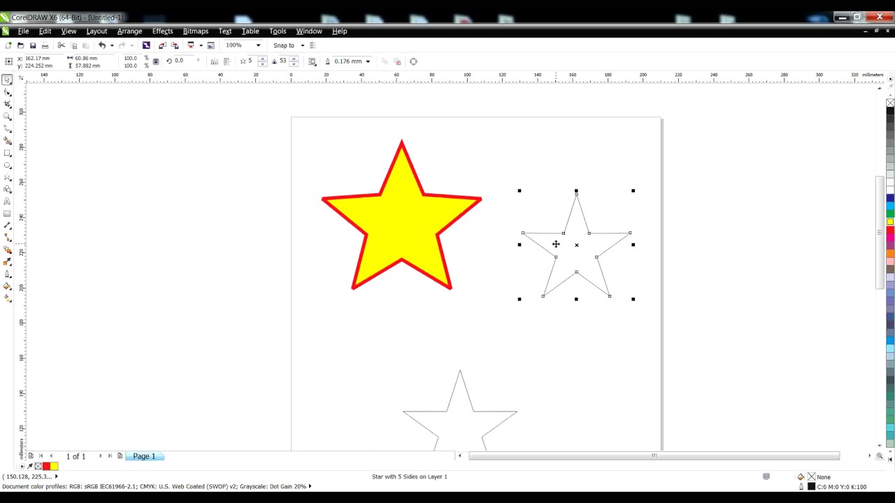Beginner Basic Tutorial STAR TOOL CorelDRAW