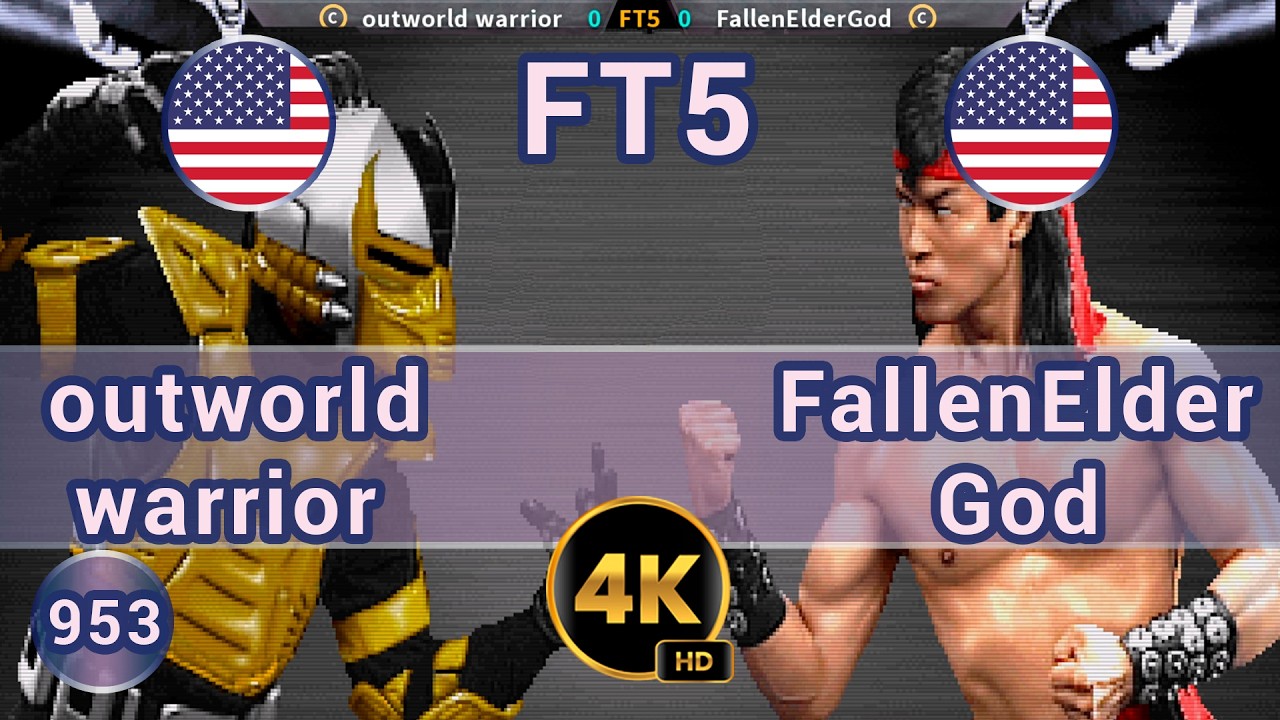 UMK3 - 🇺🇸 outworld warrior vs FallenElderGod 🇺🇸 FT5 / 4K 60 FPS #umk3  #team99hits #t99h #fightcade