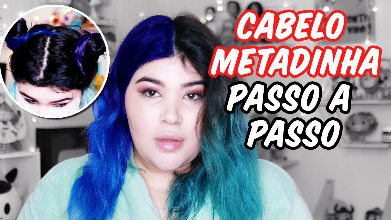 💜 CABELO METADINHA ROXO & AZUL [Tonalizante Miss Colorful]