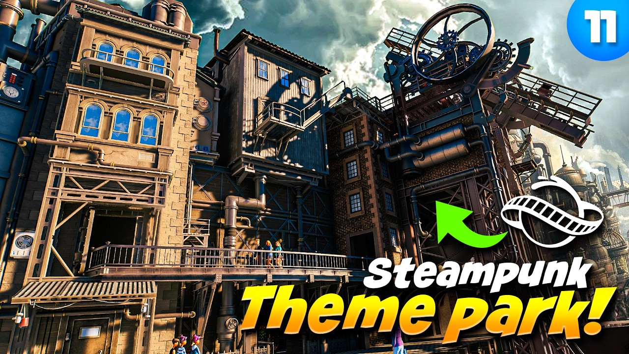 Строим здания в стиле стимпанк в Planet Coaster 2!
