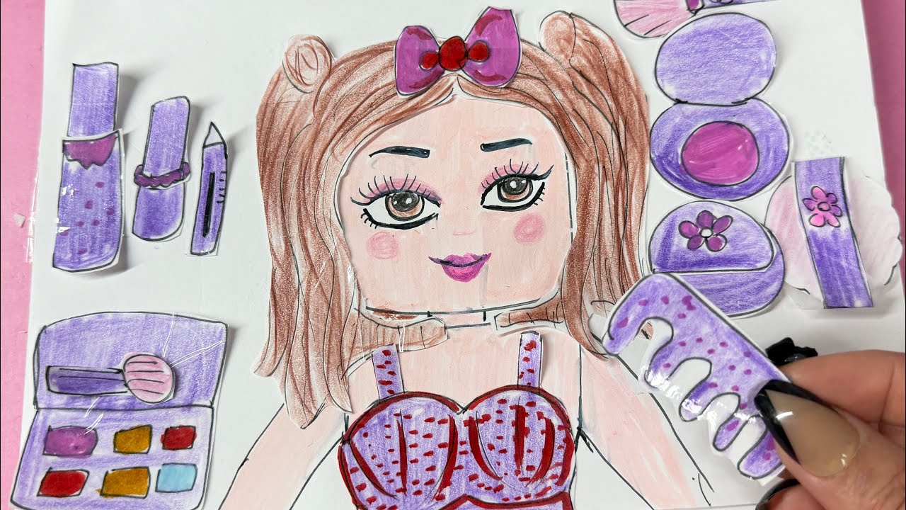 Paper DIY / Roblox paper doll makeover …….  Relaxing paper play