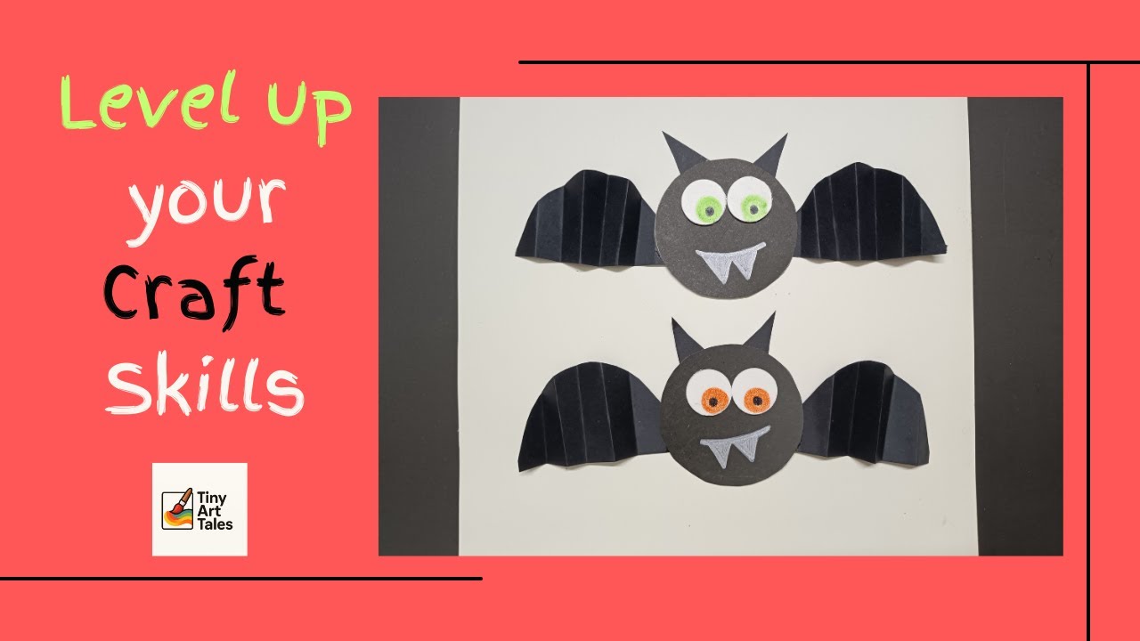 Easy Paper Bat Craft 🦇 | DIY Bat with Paper |Easy Paper Craft for All@TinyArtTales16 