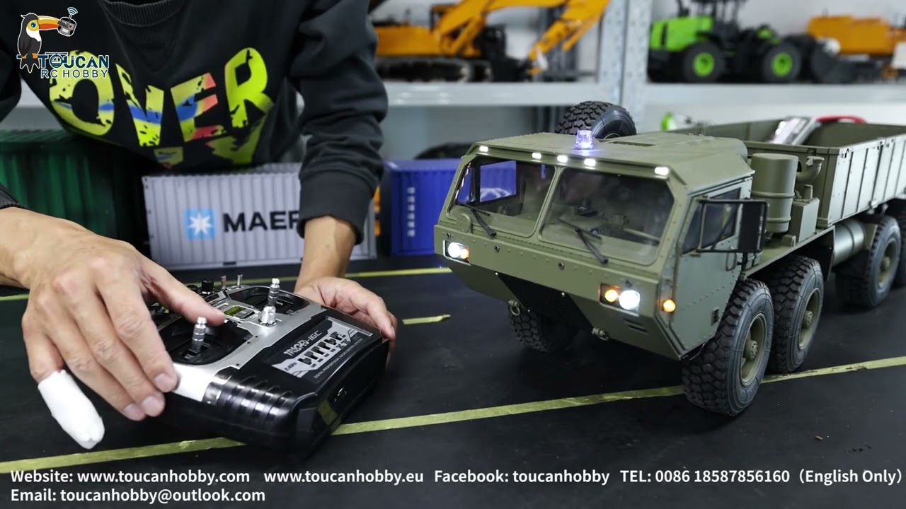 Как управлять военным грузовиком P801 1/12 RC с шасси 8x8 из металла, практически то же самое, чт...
