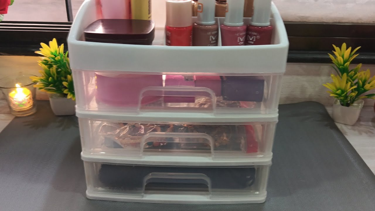 Makeup Organizer Box💄😍Facial massager skin care products from meesho