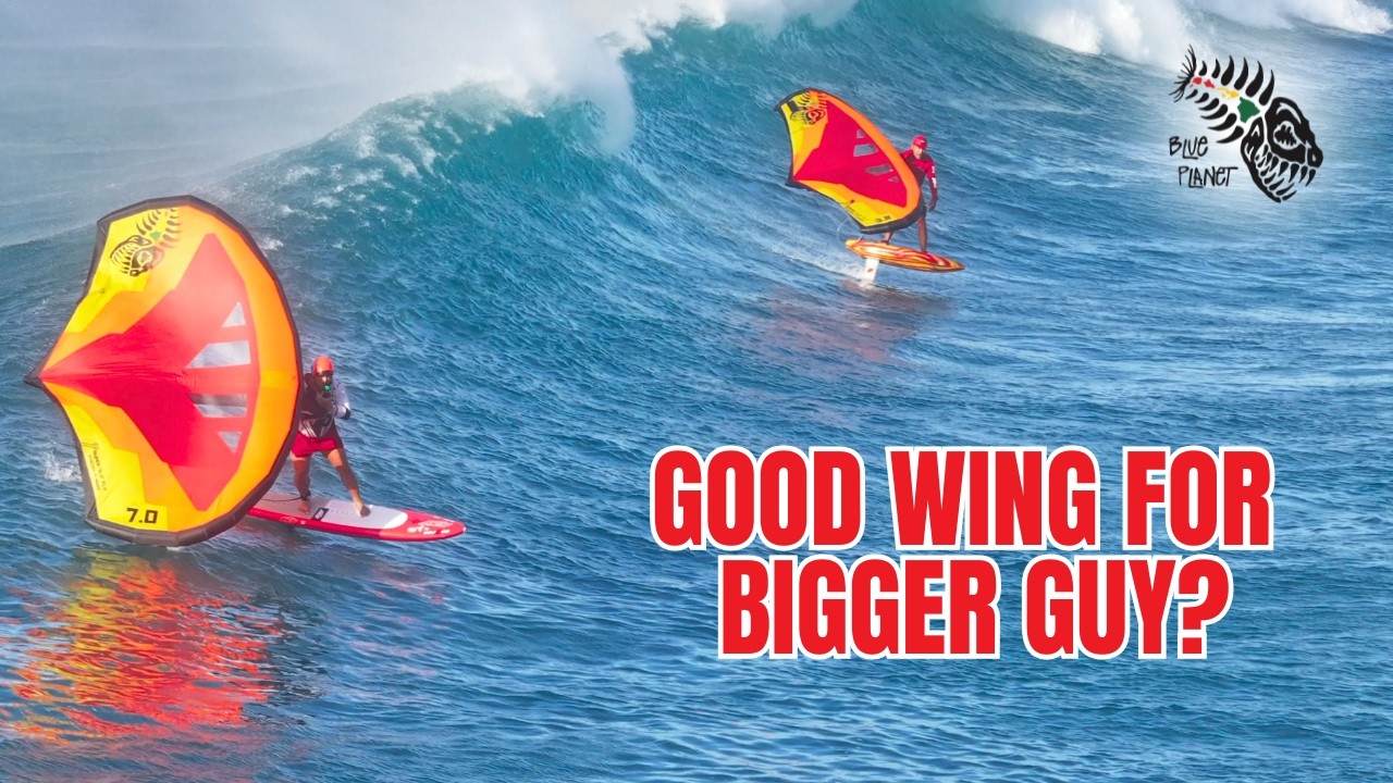Good wing for bigger guys?  Clinton Yap talks about Super Fly Wing +North Shore Wing Foil action