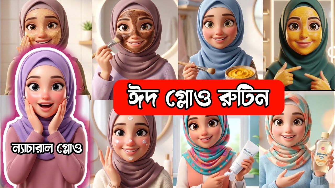 ✨ ঈদের জন্য পারফেক্ট গ্লো | গ্লাস স্কিন পাওয়ার সহজ DIY স্কিনকেয়ার রুটিন ✨