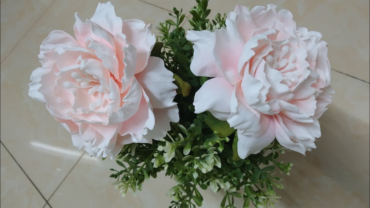 Peonia en Foamiran