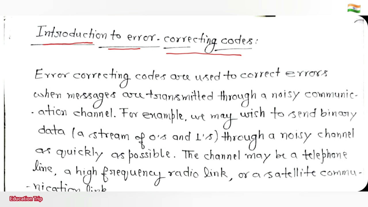 Coding theory | Error Correcting Code | Hamming Weight | Hamming Distance | Block Code | Binary Code