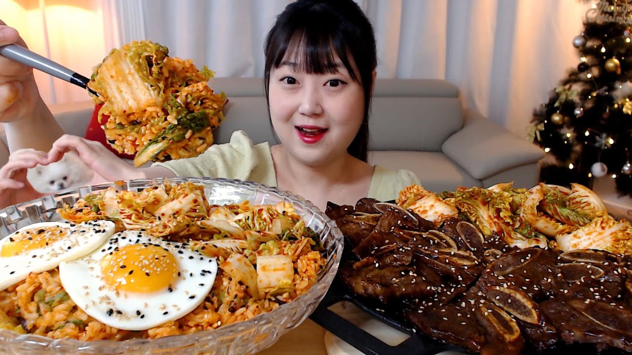 🌸봄동 겉절이 비빔밥 LA갈비 봄동겉절이 먹방 Spring Cabbage Bibimbap LA Galbi Kimchi Koreanfood Mukbang