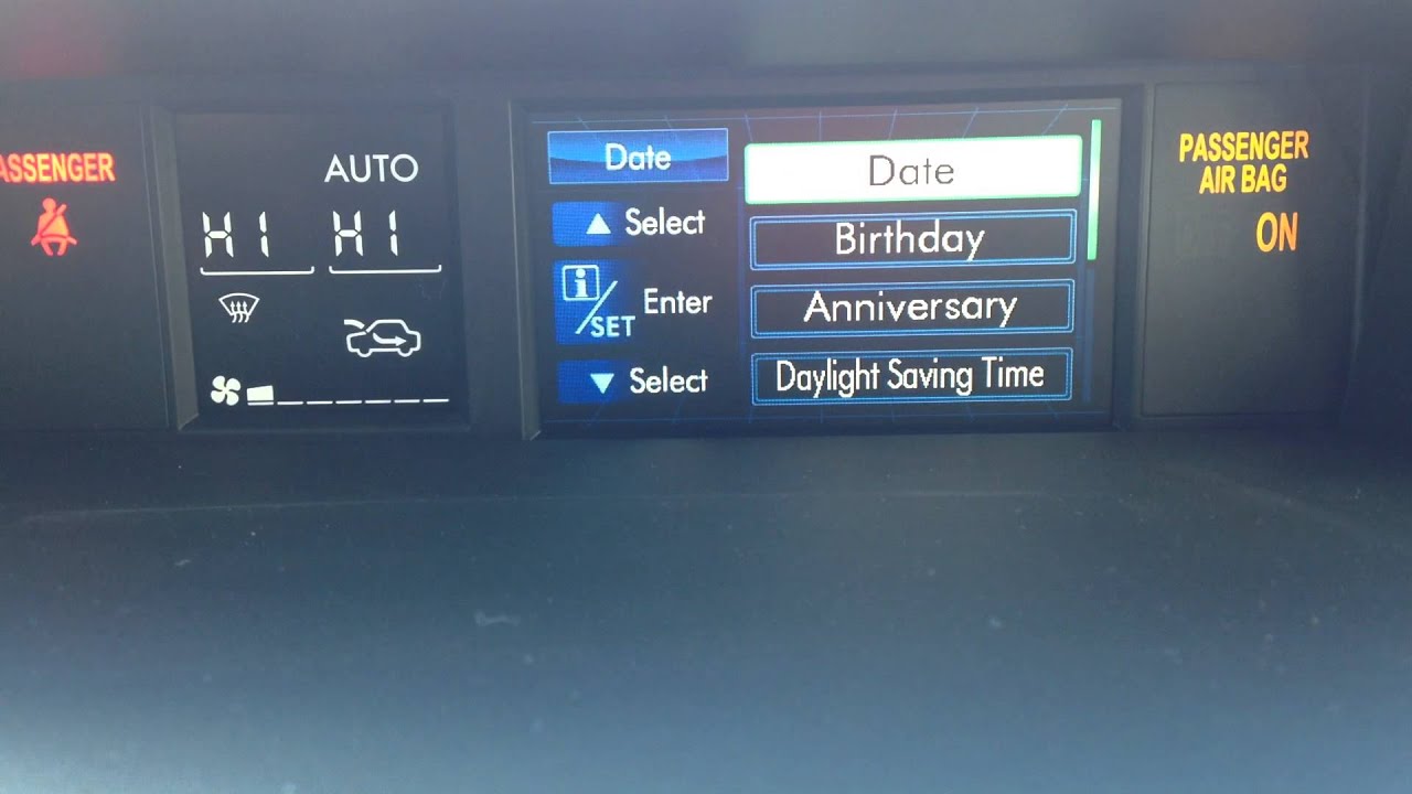 How to set your clock on your new 2014 Subaru Forester