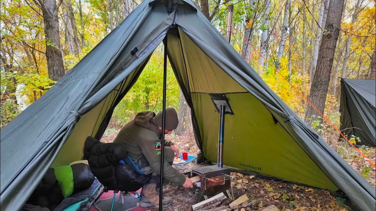 3 napos csendes táborozás kályhás sátorral  | Hot Tent Camping & silent cooking in nature