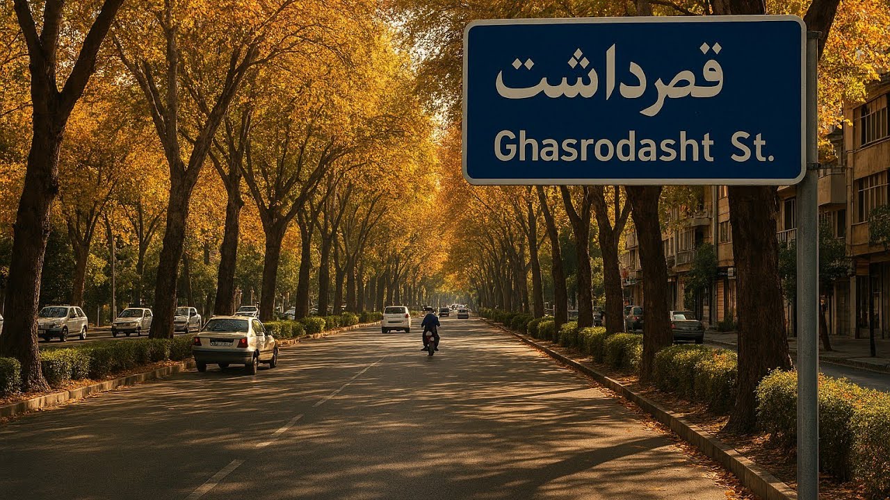 پیاده روی تصویری‌در خیابان قصرالدشت با چشم های من.تجربه ای واقعی از دل خیابان  همراه با ارامش 