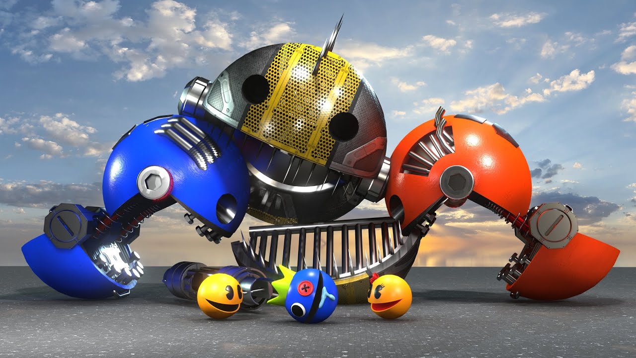Pacman vs Robot Pacman Monster Battle Against the powerful robot