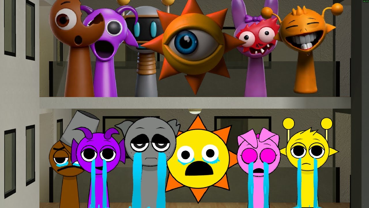 Mini Sprunki Family is Sad and Want Me to Save Them From Whole GMod Hotel of 4K SPRUNKI FAMILY!