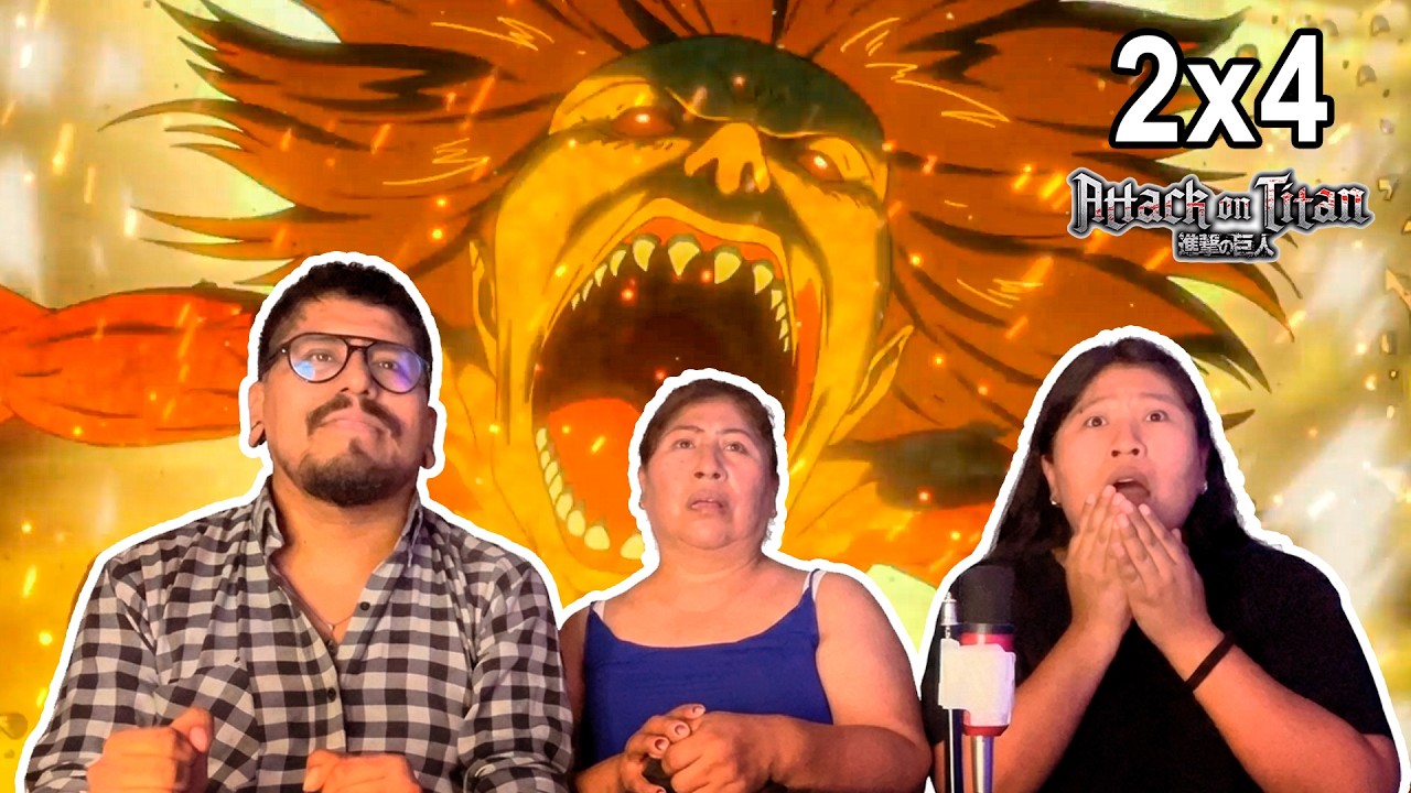 Ymir también?🫨 Les muestro a mi familia Attack on Titan por primera vez 2x4