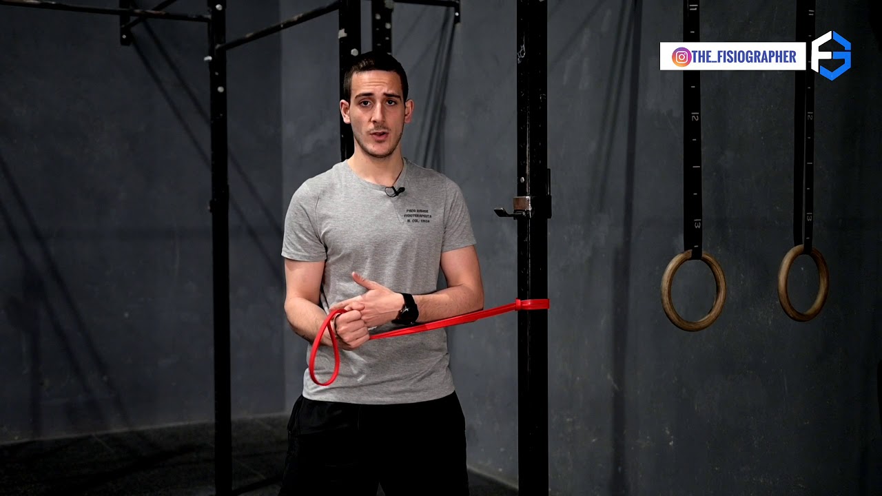 FORTALECIMIENTO. Ejercicio de Rotacion Externa de hombro con banda elastica