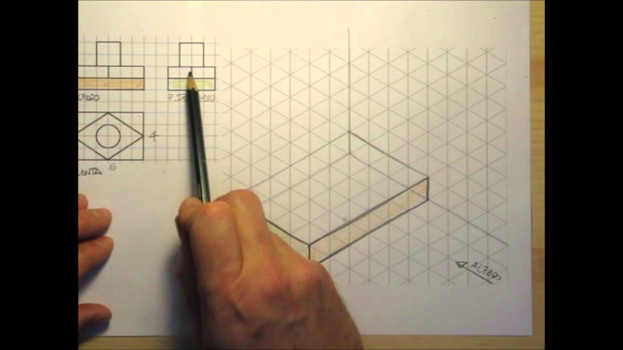 Dibujar una figura en perspectiva isométrica con curva