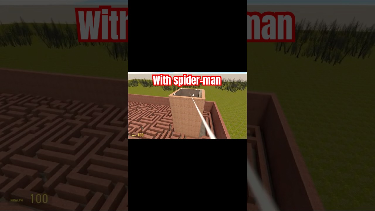 NEVER GOES WITH SPC-096 WITH SPIDER #gmod #garrysmod #bigmaze #gravitygarrysmod