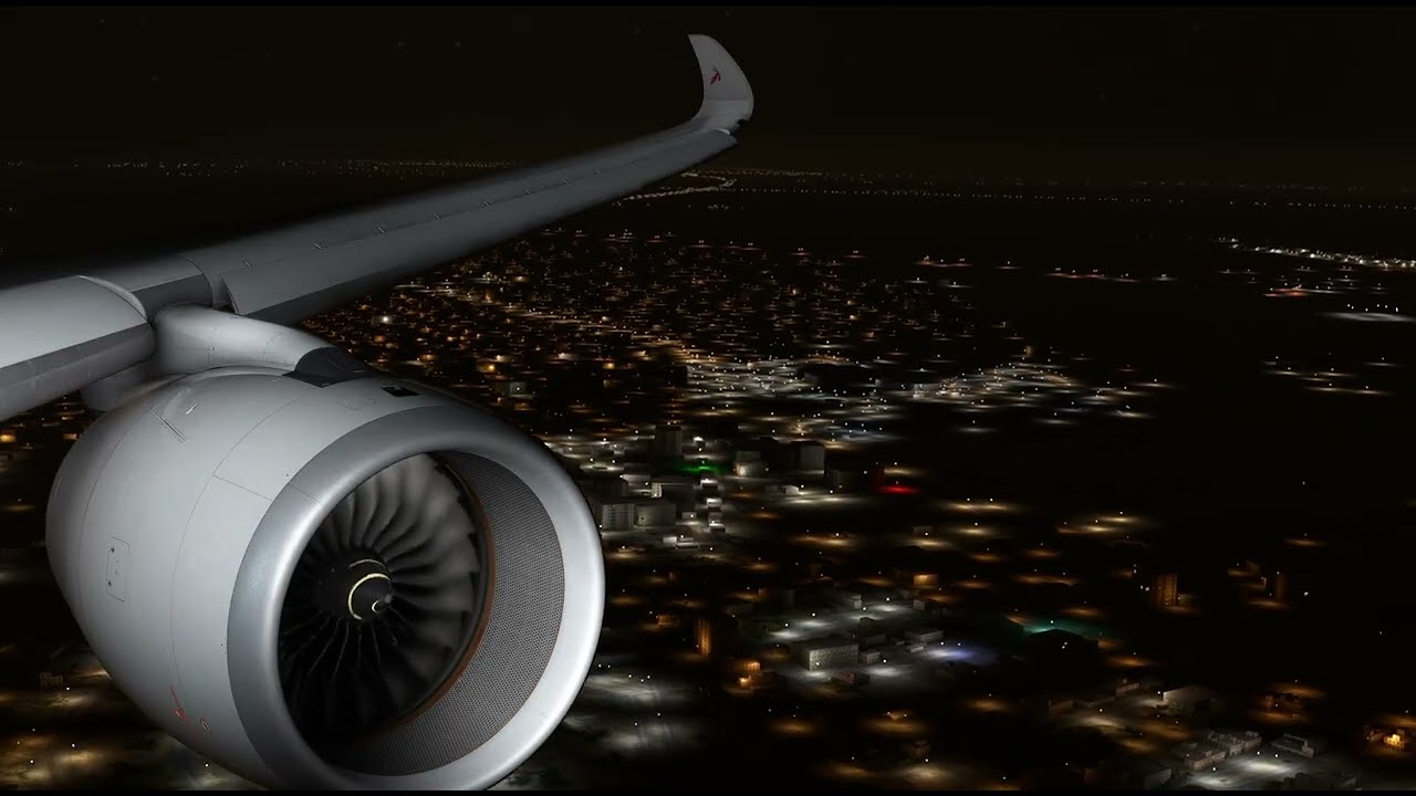 A350-900 Landing in Doha stunning arival !!