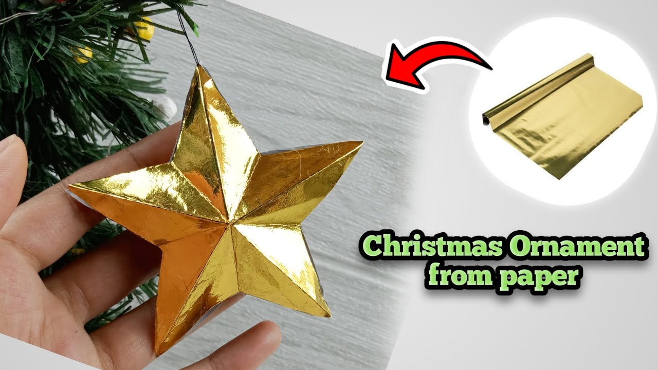 Bintang NATAL dari kertas emas | Christmas STAR decorations