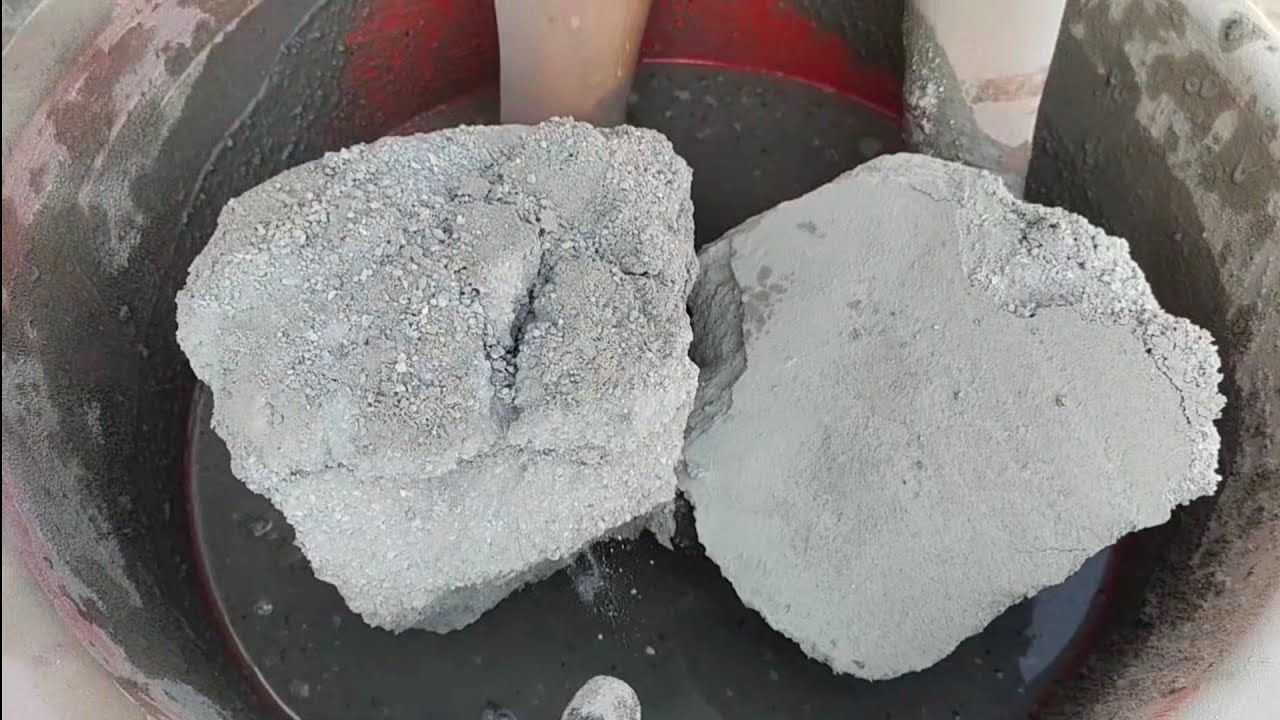 Satisfaction guaranteed creamy dusty sand cement huge chunks crumbing in water 💦 asasmr