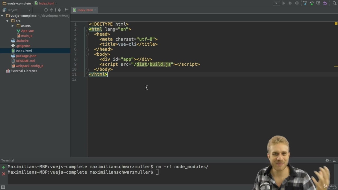 VI. Moving to a Real Development. 6. An Overview over the Webpack Template Folder Structure