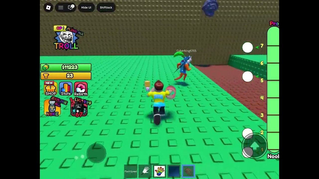Playing don’t get crushed by 67 it is fun