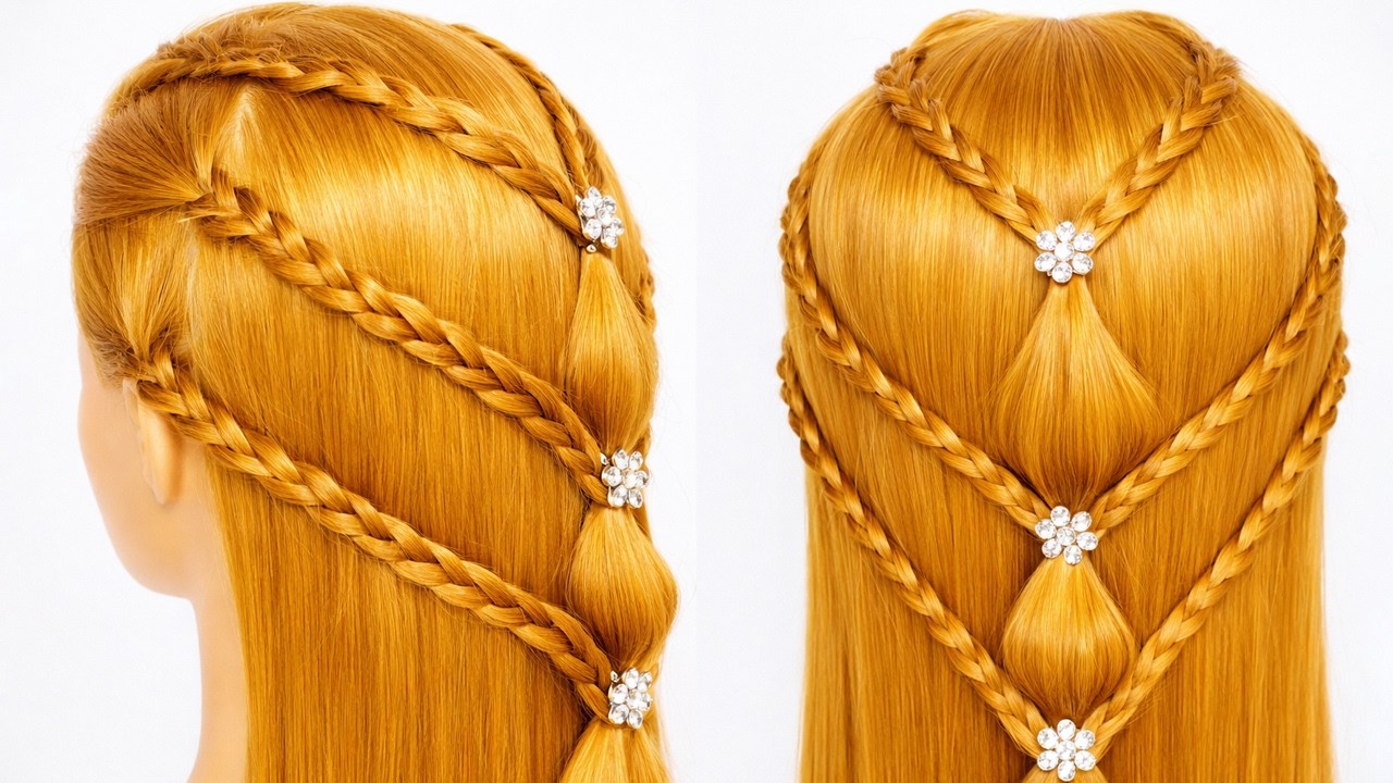 Attractive Modern Wedding Hairstyle for Girl | Easy Reception Hair Look 2026 | Quick Party Hairstyle