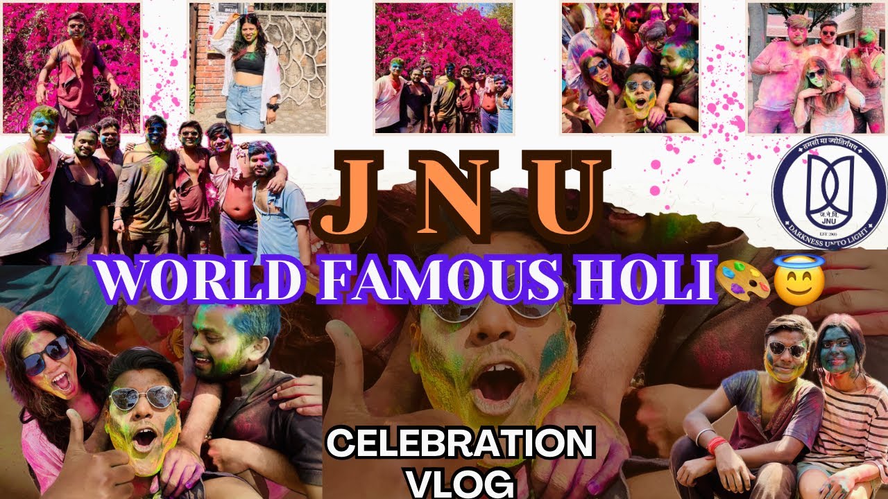 JNU वाली Holi 2025🎨😇 |Festival Of Colours|#holi #jnukiholi #holispecial #masti  #vlog  #vlogs84|
