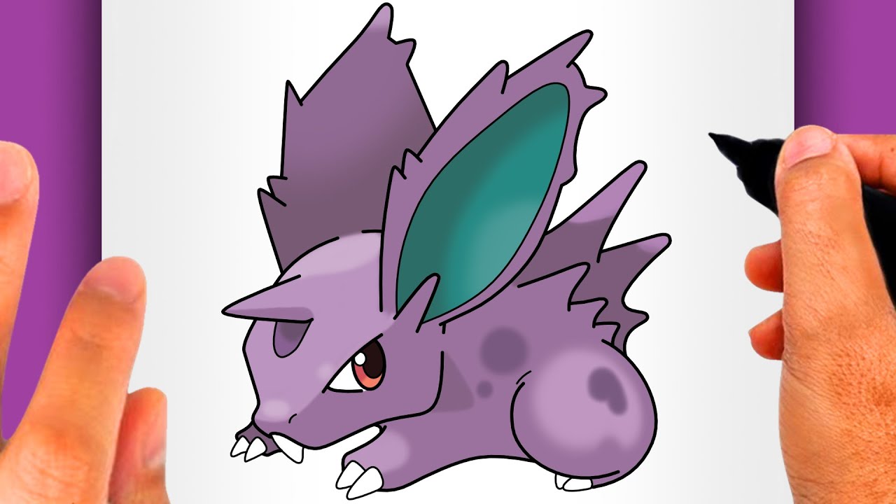 HOW TO DRAW NIDORAN - How to Draw Pokémon Nº 0032 (EASY POKÉMON DRAWING) - Nidoran Drawing