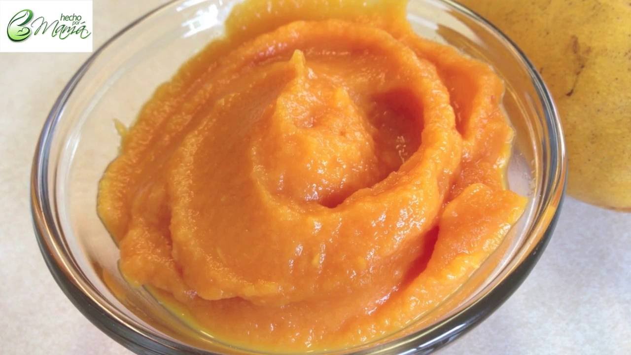 PAPILLA DE MANGO Y CAMOTE/BATATA-Recetas Nutritivas para Bebés y Niños-HECHOxMAMÁ