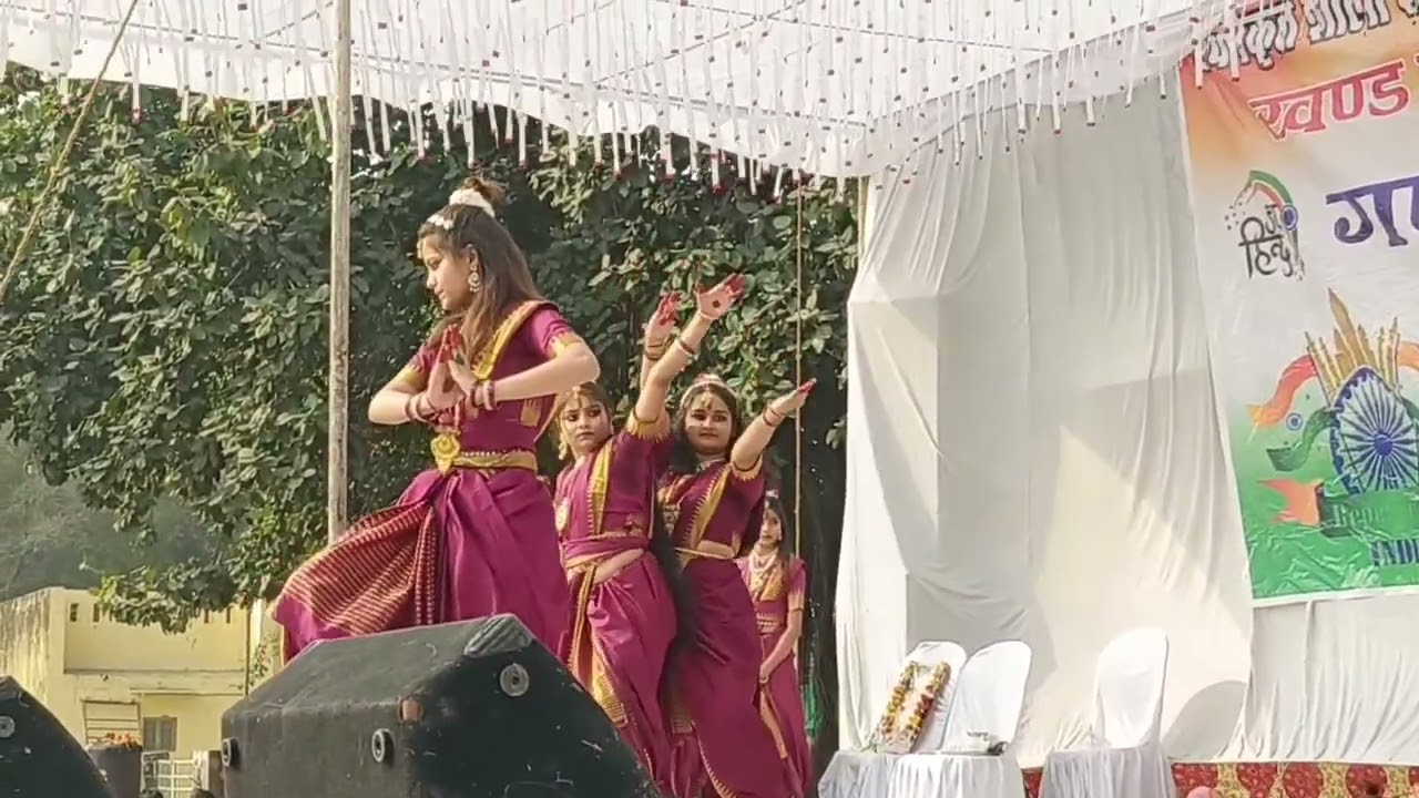 Cultural program dance with starting speech Shiv tandav performance bharatnatyam style Republic day 