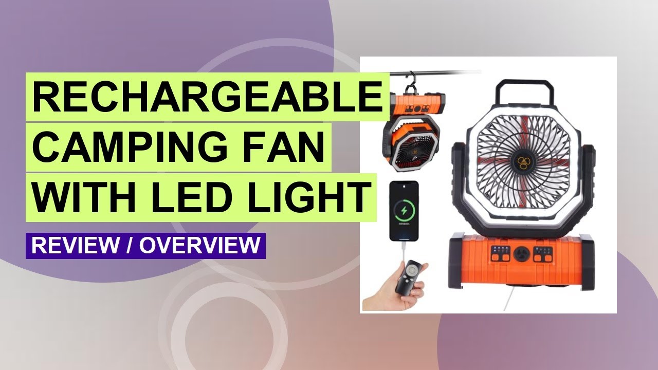 Rechargeable Camping Fan Review: Powerful Battery, LED Light & Remote Control!