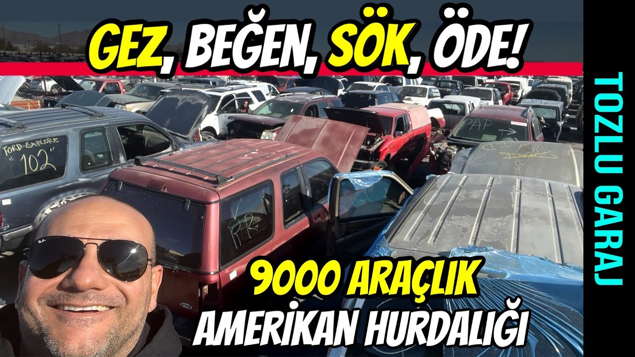 TOZLU GARAJ | Amerika'da 9000 Araçlık Hurdalık Gezdim | Cadillac'a Parça Aradım