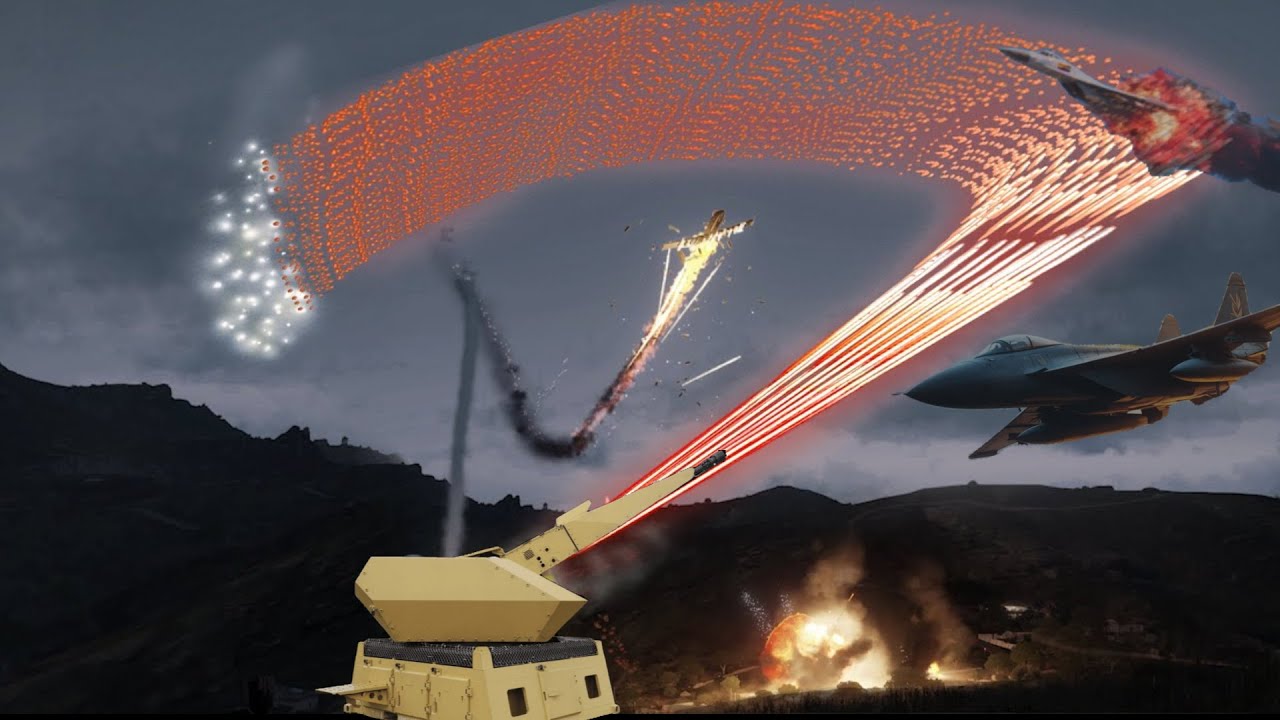 C-RAM MANTIS shot down Russian Fighter Jet - Phalanx CIWS - Military Simulation - ArmA 3