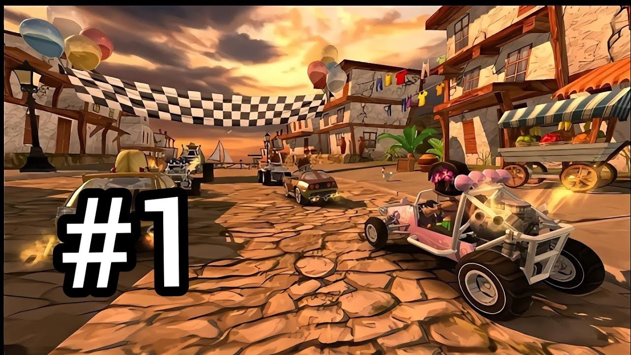 GAMEPLAY DE BEACH BUGGY RACING NO ANDROID