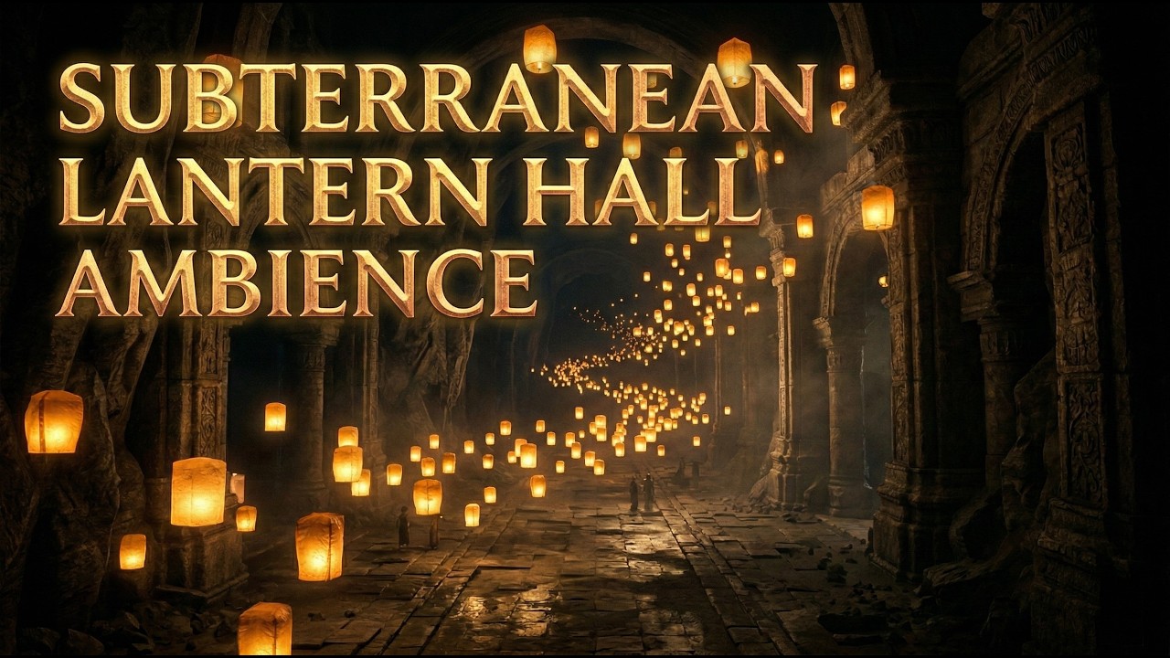 Subterranean Lantern Hall (9 Hour Cinematic Ambient Loop)