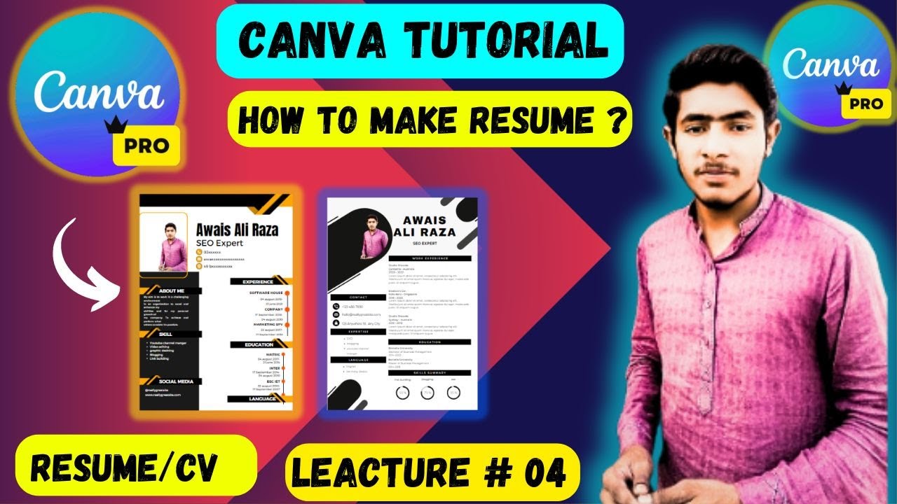 How to Make Resume in Canva - Tutorial | Proffectional Resume in Canva