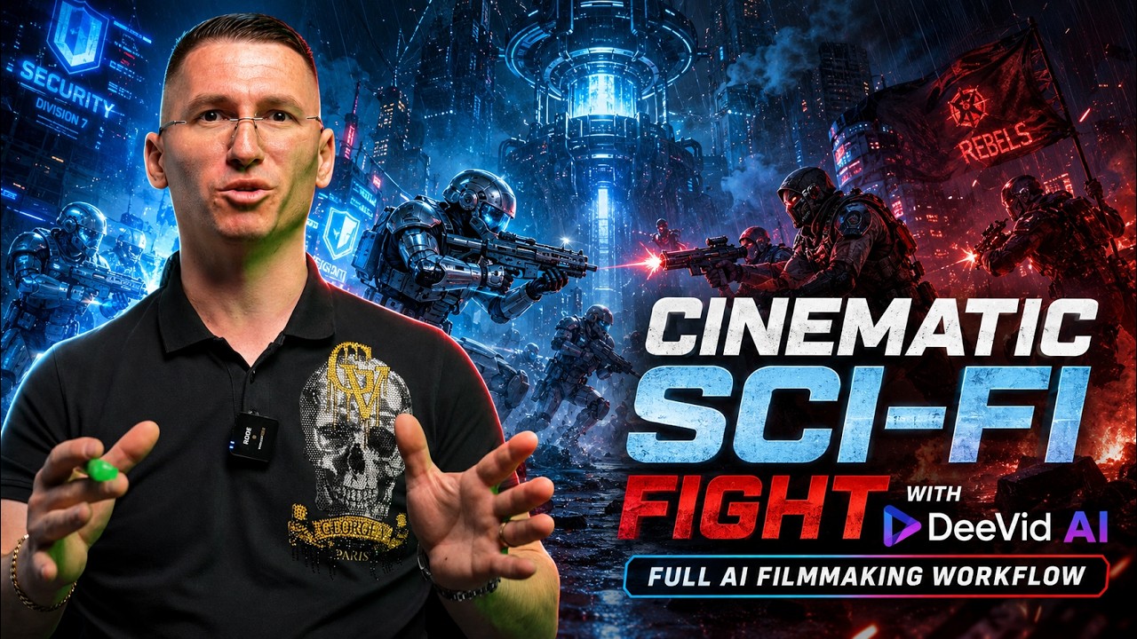 I Created a Cinematic Sci-Fi Fight With DeeVid AI | Full AI Filmmaking Workflow