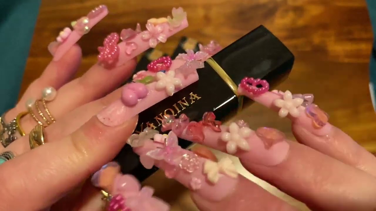 Asmr Chaotic Tapping & Applying Beauty Products To Us Both #asmrfasttapping #asmrlongnails #asmr