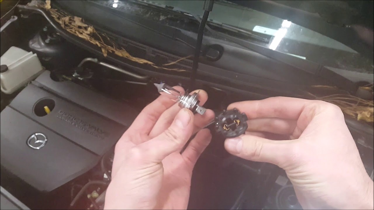 How to replace Mazda 5 low beam headlight