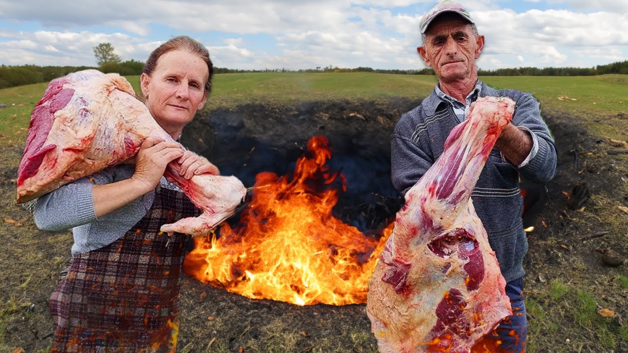 Unbelievable 5-Hour Cook: Beef Thigh Underground! 🥩🔥