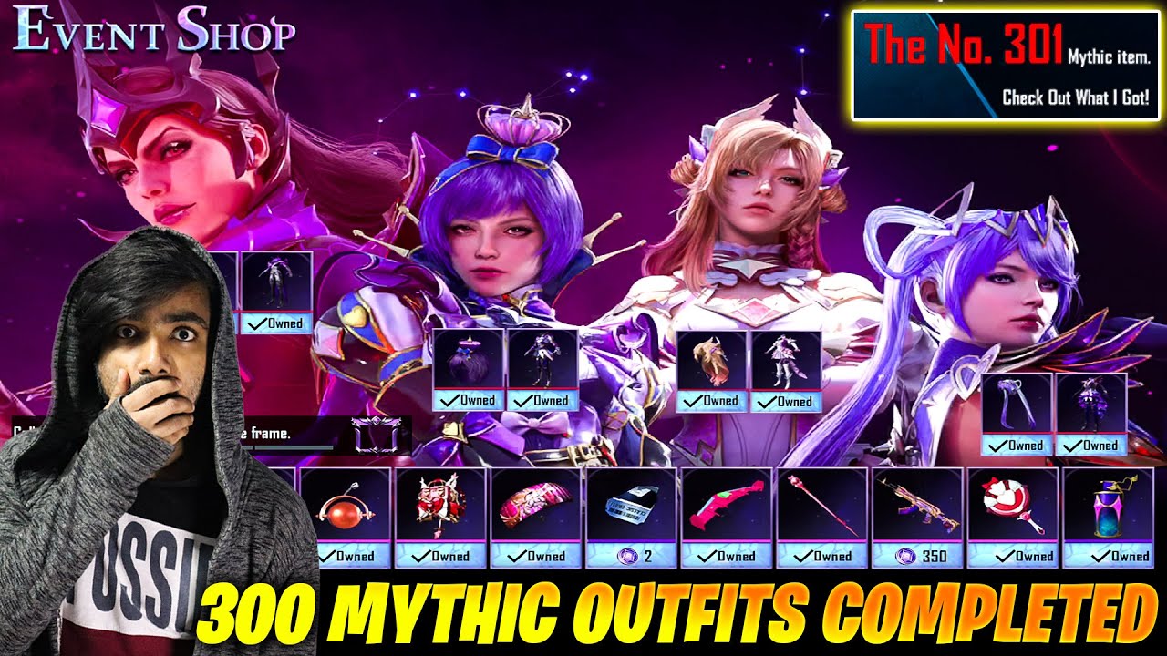 😍 OMG !! 300 MYTHIC OUTFITS & NEW 8 MYTHIC CRYSTAL POWER LUCKY SPIN CRATE OPENING IN BGMI