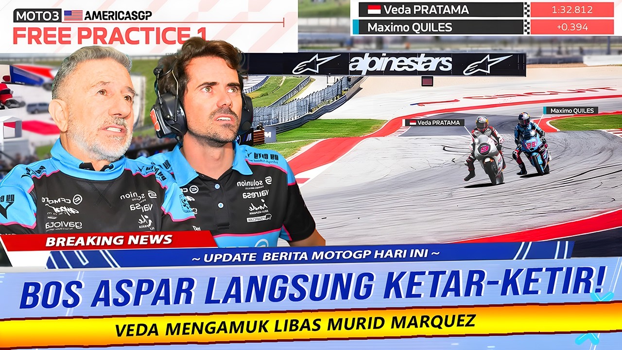 VEDA MENGGILA DI COTA! QUILES TAK BERKUTIK, ASPAR LANGSUNG PANIK JELANG MOTO3 AMERIKA 2026
