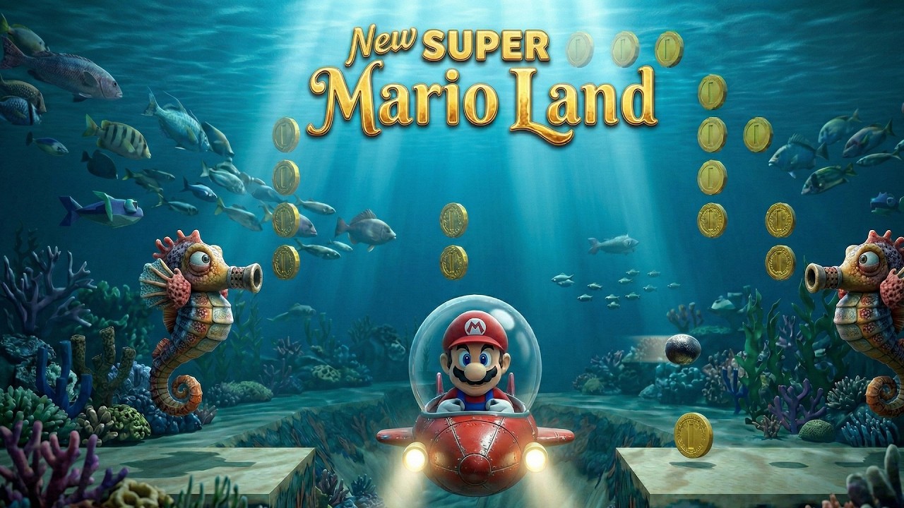 New Super Mario Land - SNES Playthrough Fan Game (No Commentary)