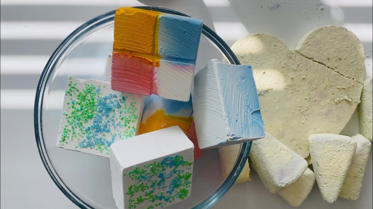 Fresh Plain and Dyed Gym Chalk Blocks| Soft Reforms| Sleep Aid| ASMR