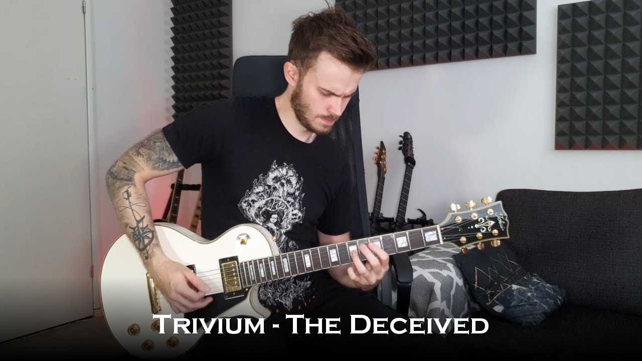 Trivium - The Deceived (Guitar Cover + All Solos / One Take)